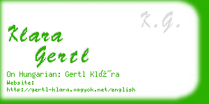 klara gertl business card